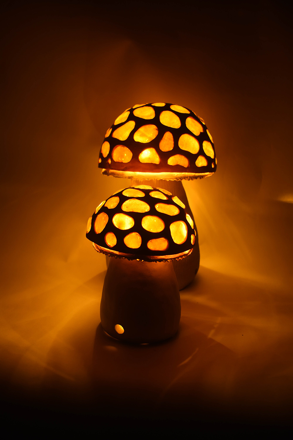 Lámparas pasta de papel